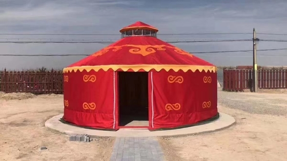 Installazione facile e veloce Yurt mongolo di 6M di diametro con finestre a lucernario