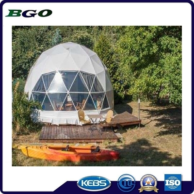Decorazione esteriore in bambù tenda geodetica a cupola impermeabile resistente al calore facile installazione