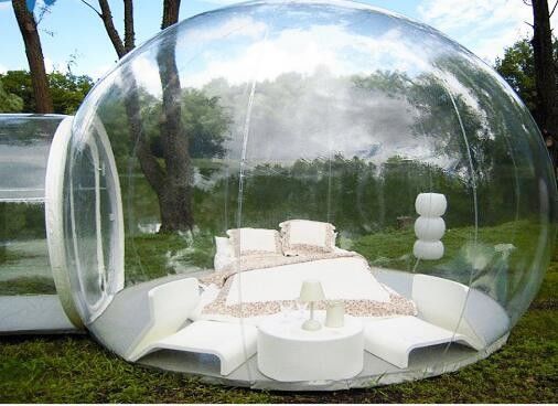 Tenda gonfiabile della bolla del singolo tunnel all'aperto,  3.8M*2.6M Transparent Bubble Tent 