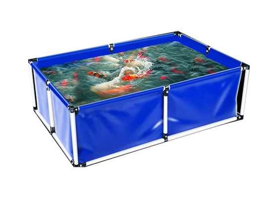 Serbatoio di acqua mobile di piscicoltura della tela cerata del PVC 4000L con il carro armato di pesce pieghevole della struttura del metallo
