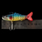 3 colori 9CM/17g 6#Hooks 3D osserva richiamo da pesca congiunto di nuoto completo di strato dell'esca molle di plastica il multi