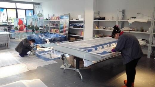 Digital che stampa la maglia del PVC che recinta la pubblicità all'aperto di 1000x1000 12x12 270g