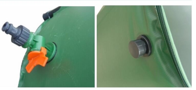 Barilotto di pioggia pieghevole flessibile di estremità di acqua del PVC 100L per il collettore dell'acqua piovana del giardino