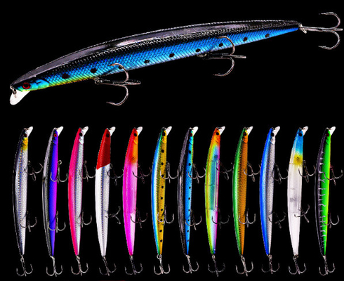 12 pesce persico di colori 18CM/22.6g 2#Hooks, Crucian, grande esca di pesca marittima di richiamo dei ciprinidi di culter alburnus