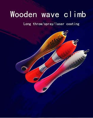 3 il triplo ricoprente dell'esca di legno del laser di colori 20CM/120g aggancia il richiamo di grande apertura di Bass Snakehead Popper Wooden Fishing