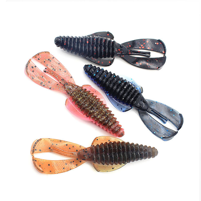 Richiami da pesca morbidi del verme bionico del silicone del gamberetto 12 colori 8CM 4.5g 10PCS/Bag