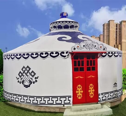 Esperienza Il fascino della cultura mongola Yurt Struttura di bambù Tenda geodesica a cupola