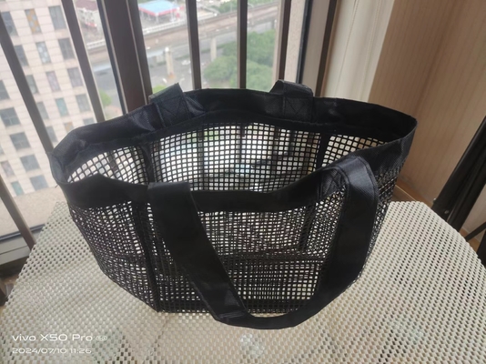 Polyester mesh rinforzato PVC rivestimento durabile sacchetto da spiaggia
