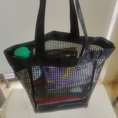Capacità di carico elevata Borsa da shopping Borsa da spiaggia in plastica a maglia di PVC Logo di design personalizzato
