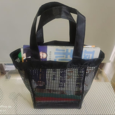 Servizio OEM Borsa a maglia per sport all'aperto in spiaggia o per lo shopping Borsa di stoccaggio a maglia in PVC