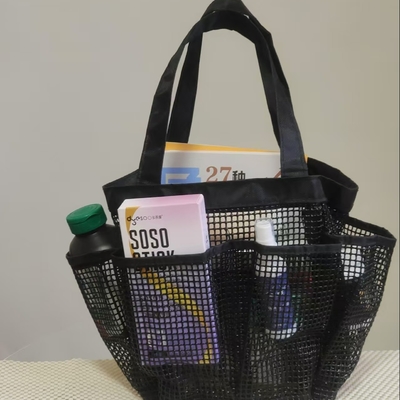 Bagno per la famiglia essenziale multifunzionale in PVC rivestito con maglia, sacchetto per lo shopping, sacchetto a maglia
