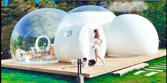 Tenda a bolla gonfiabile elegante e funzionale per spazi di vita all'aperto