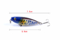 6 pesce persico di colori 5.9CM/6.9g, Crucian, esca di plastica falsa di pesca marittima di richiamo della matita