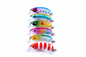 Ciprinidi d'affondamento di colori 5.1CM/7.2G del nuovo modello 6 che pescano la muggine di richiamo, pesce persico, esca dura di plastica del pesce gatto