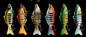 6 colora 10 richiamo da pesca congiunto dei ciprinidi sommerso esca di plastica sette degli occhi di CM/16g 3D il multi