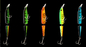 5 colori 11CM/9.20g 6#Hooks 3D osserva richiamo da pesca congiunto di nuoto completo di strato dell'esca di plastica il multi